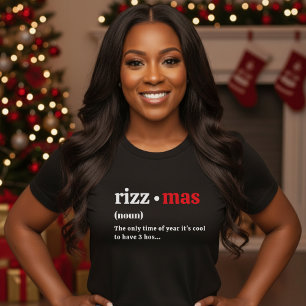 Camiseta Definición divertida de Rizzmas Navidades en negro