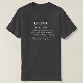 Camiseta Definición divertida de rol con texto blanco