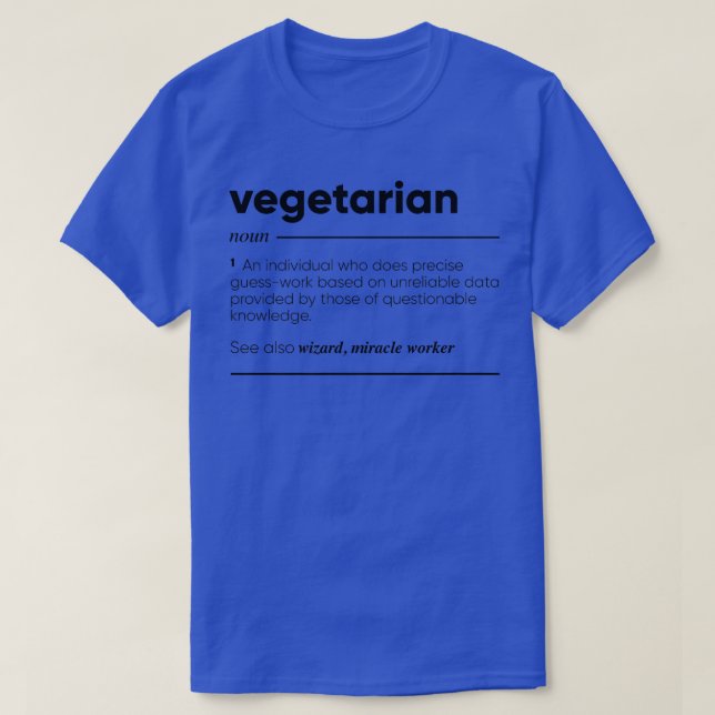 Camiseta Definición divertida vegetariana (Diseño del anverso)