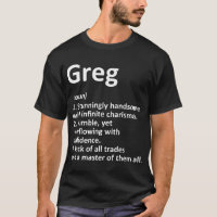 Definición GREG Nombre personalizado Gracioso Cump