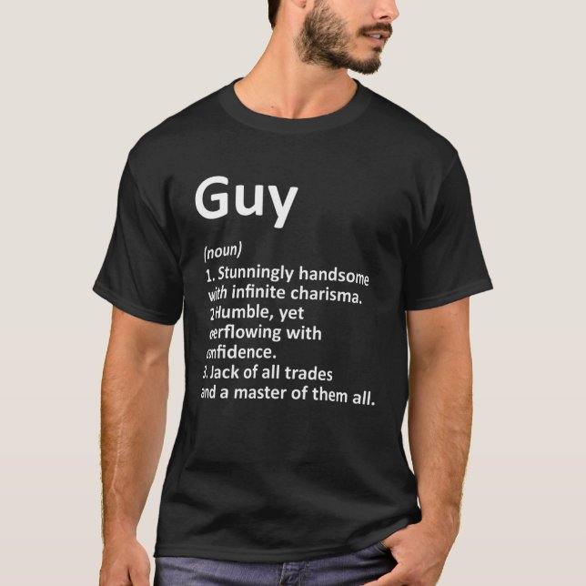 Camiseta Definición GUY Nombre Funny Familia Árbol Cumpleañ (Anverso)