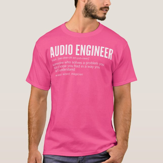 Camiseta Definición Ingeniero de Sonido Tonmeister Regalos  (Anverso)