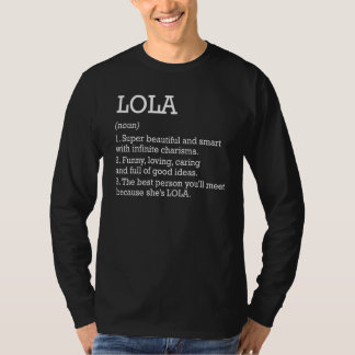 Camiseta Definición Lola Nombre Personalizado Lola Nacimien