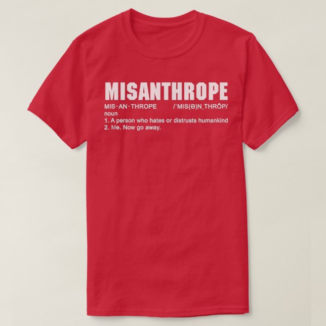 Camiseta Definición misántropo (Diseño del anverso)