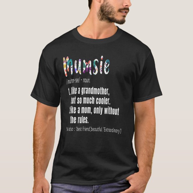 Camiseta Definición mumsiana Día de la Madre y regalo de cu (Anverso)