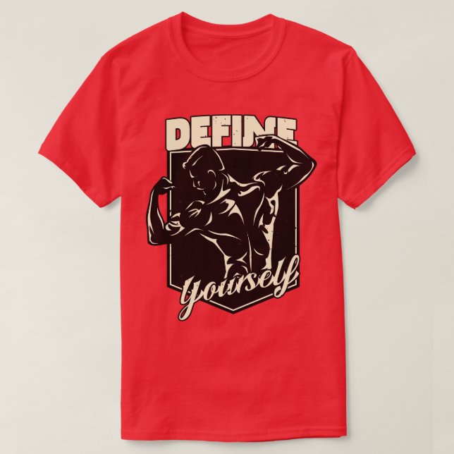 Camiseta Definición muscular Lema para la construcción de c (Diseño del anverso)