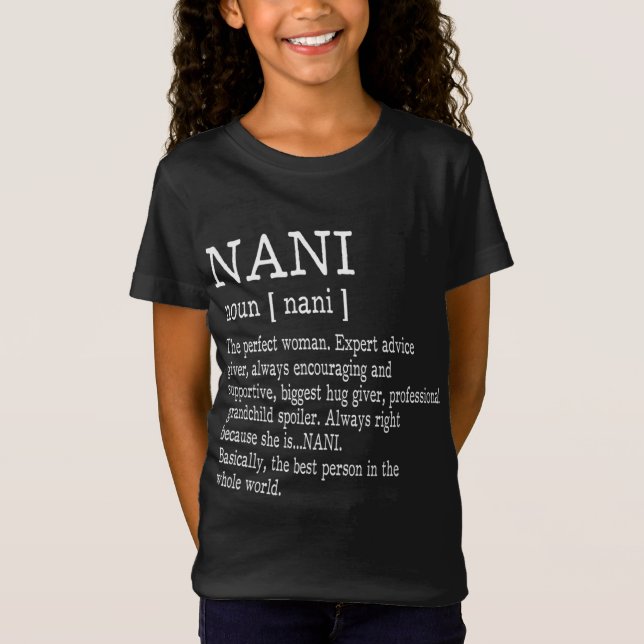 Camiseta Definición Nani Regalos Día de la Abuela Madre Muj (Anverso)