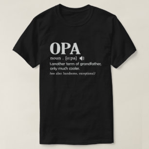 Camiseta Definición Opa Divertida significa regalo de abuel