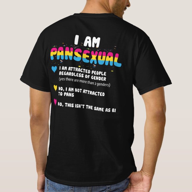Camiseta Definición pansexual - Gracioso orgullo gay LGBT (Reverso)