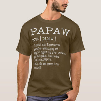 Camiseta Definición Papaw Abuelo Padres Regalos por el Día 