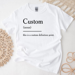 Camiseta Definición Personalizada Cita Divertida Definición