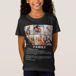 Camiseta Definición personalizada de la familia de Collages