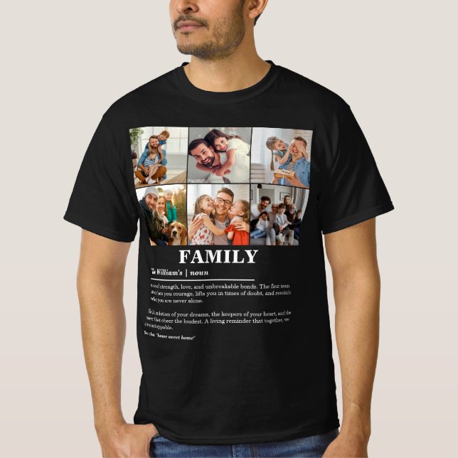 Camiseta Definición personalizada de la familia de Collages (Anverso)