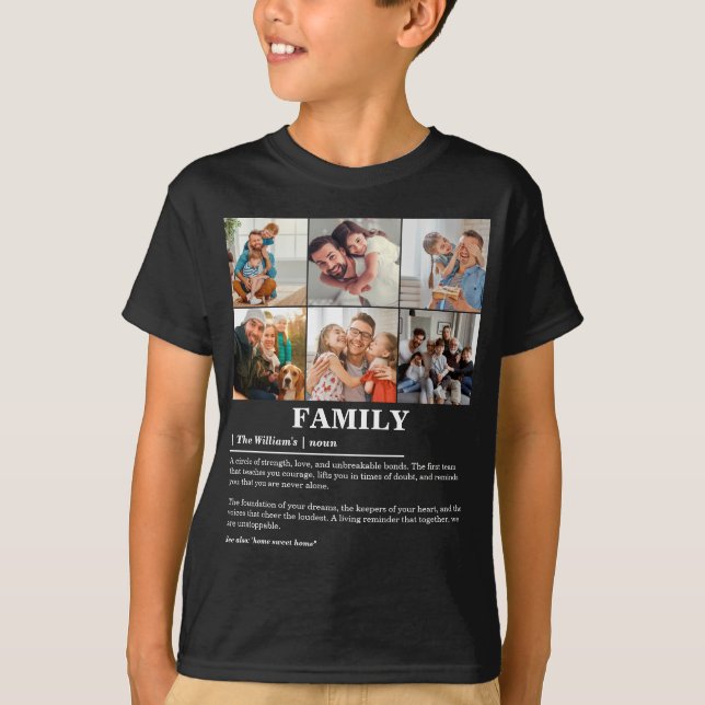 Camiseta Definición personalizada de la familia de Collages (Anverso)