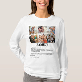 Camiseta Definición personalizada de la familia de Collages