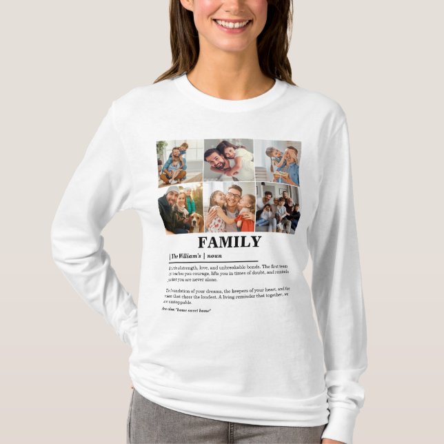 Camiseta Definición personalizada de la familia de Collages (Anverso)