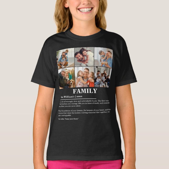 Camiseta Definición personalizada de la familia de Collages (Anverso)