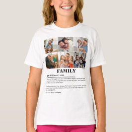 Camiseta Definición personalizada de la familia de Collages