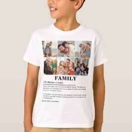 Camiseta Definición personalizada de la familia de Collages