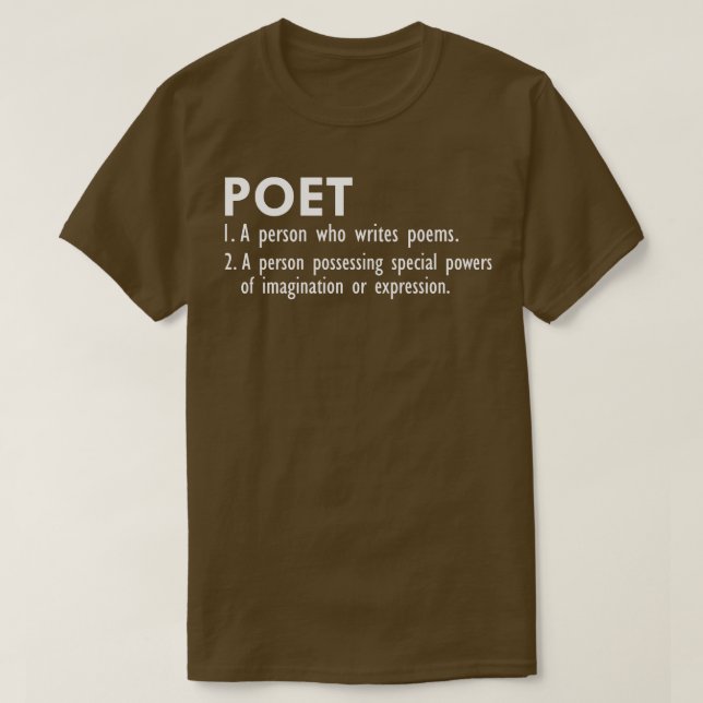 Camiseta Definición poética w (Diseño del anverso)