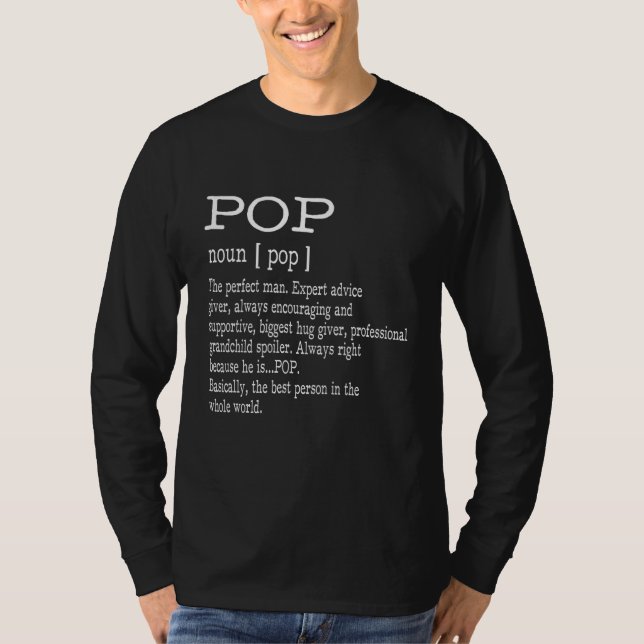 Camiseta Definición pop Regalos del Día del Abuelo Padre -  (Anverso)