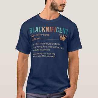 Camiseta Definición Retro Blacknificante Melanin Bla africa