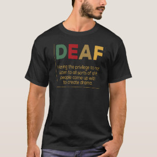 Camiseta Definición Sorda Crear Drama Para Personas Sordas