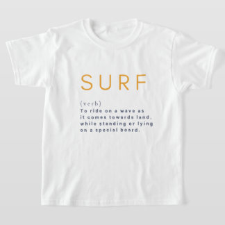 Camiseta Definición Surf Significado Diseño Agua Onda Niños