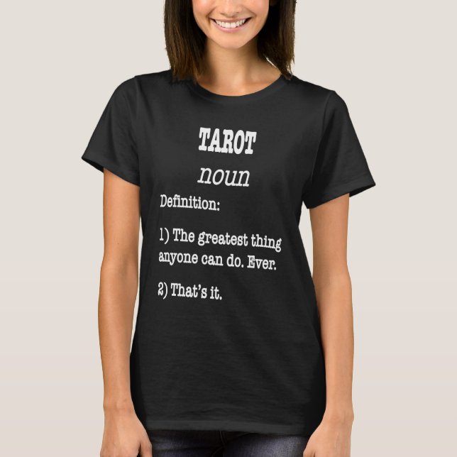 Camiseta Definición Tarot Para Los Practicantes Tarot (Anverso)