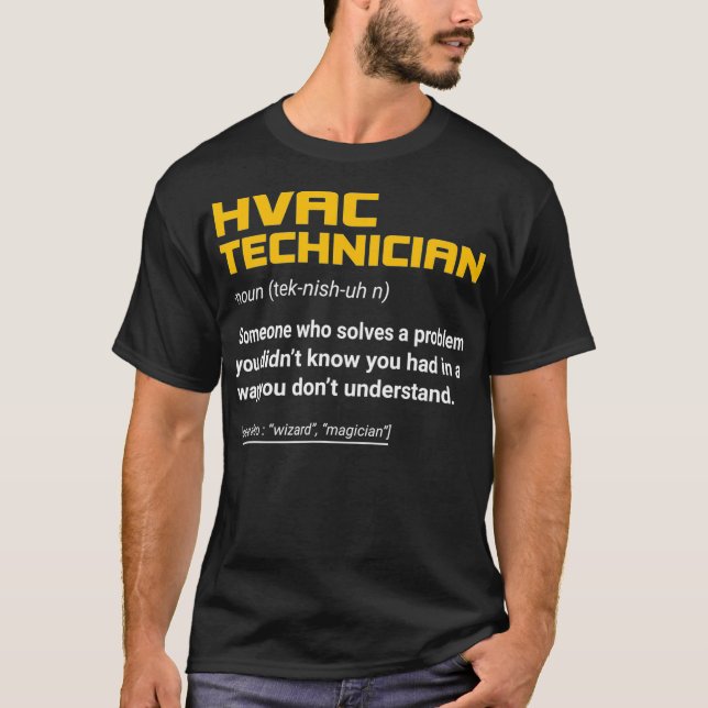 Camiseta Definición tecnológica de HVAC - Tecnología de cal (Anverso)