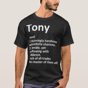 Camiseta Definición TONY Nombre Personalizado Funny Cumplea