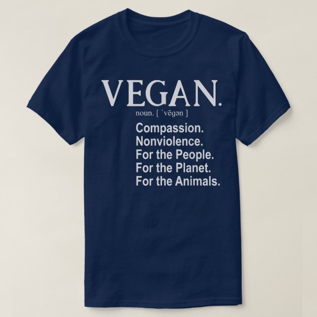 Camiseta Definición Vegan Divertida Compasión vegetariana N (Diseño del anverso)