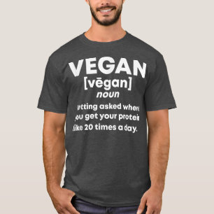 Camiseta Definición vegana Proteína Activismo vegetariano V