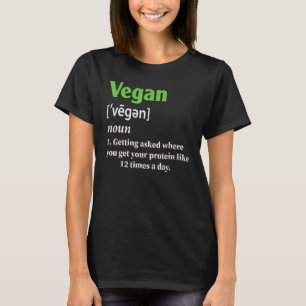 Camiseta Definición vegana Vegano Vegetariano Verdura Vega