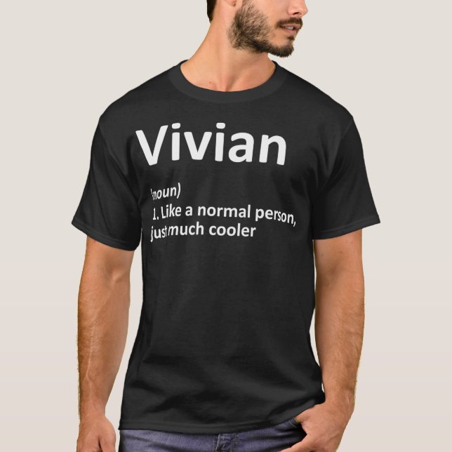 Camiseta Definición VIVIANA Nombre Personalizado Gracioso R (Anverso)