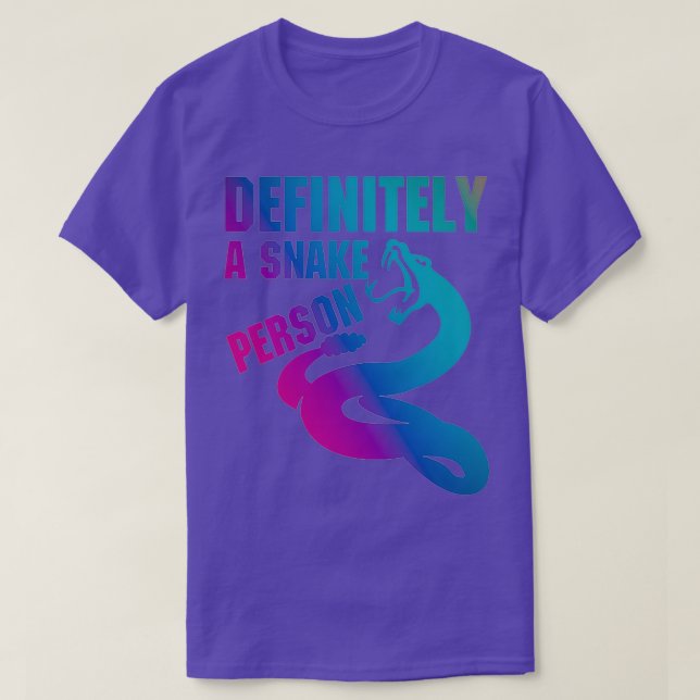 Camiseta Definitely a snake person A snake person funny a s (Diseño del anverso)