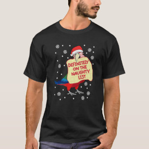 Camiseta Definitely On Naughty List Parrot I Green winged M