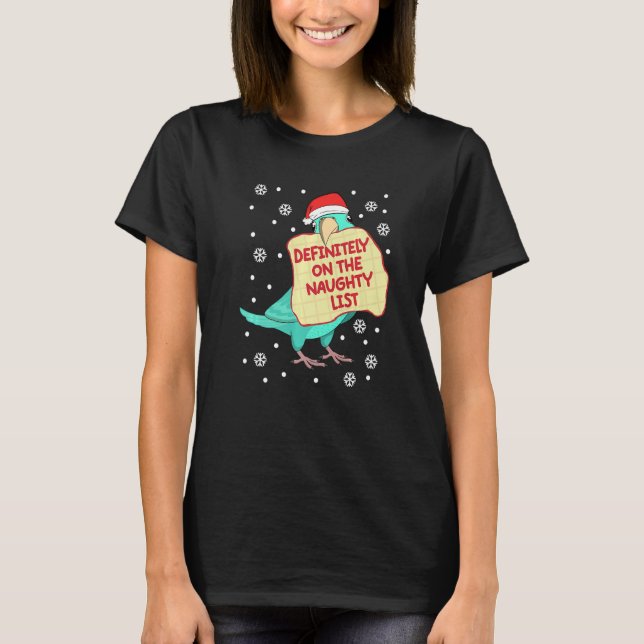 Camiseta Definitely On Naughty List Parrot I Turquoise Parr (Anverso)