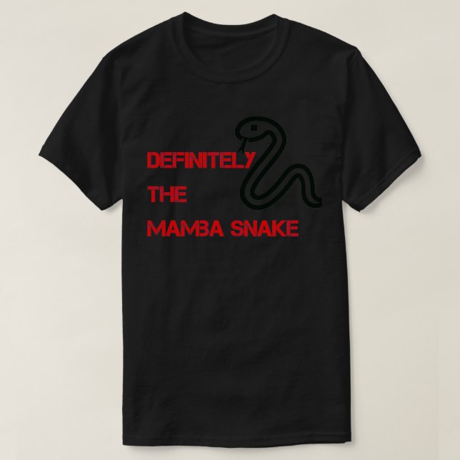 Camiseta Definitely the Mamba Snake  (Diseño del anverso)