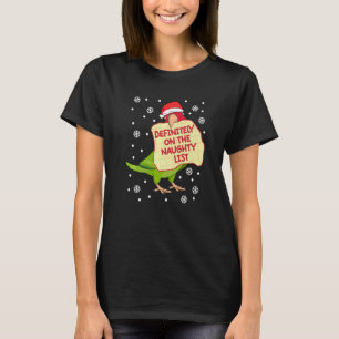 Camiseta Definitivamente en la lista traviesa loro I rojo e
