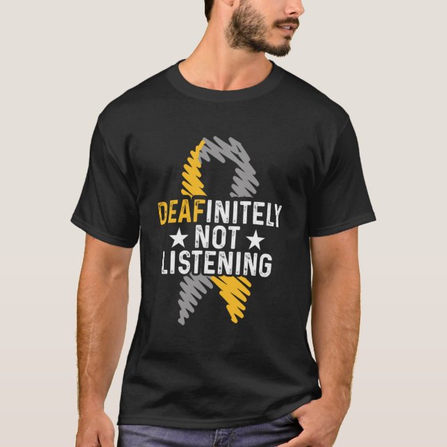 Camiseta Definitivamente No Escuchar El Lenguaje De Rótulo  (Anverso)