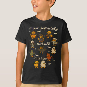 Camiseta Definitivamente No Todo En Una Fila De Halloween D