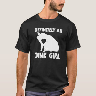 Camiseta definitivamente un chica rosado Cerdos Pig Premium