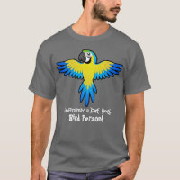 Definitivamente una persona de pájaros (guacamayo/