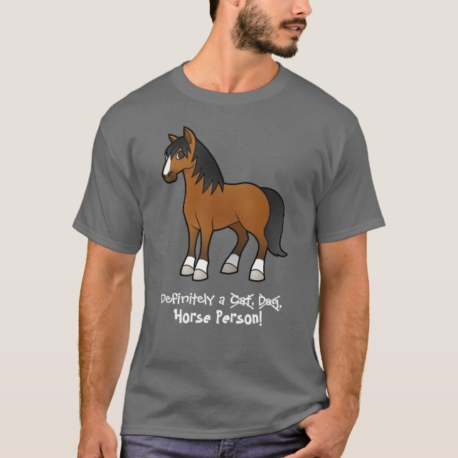 Camiseta Definitivamente una persona del caballo (Anverso)