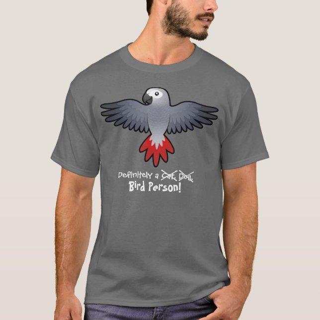 Camiseta Definitivamente una persona del pájaro (gris (Anverso)