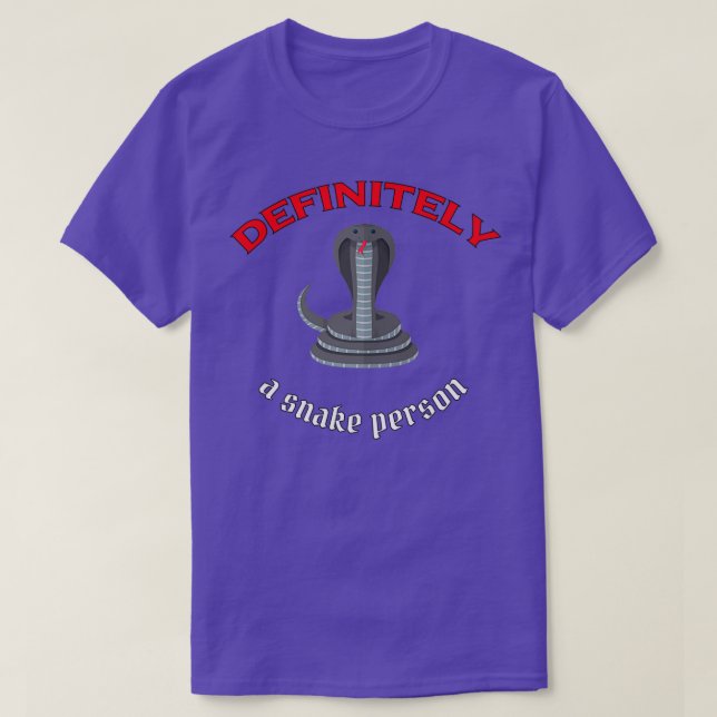 Camiseta definitivamente una persona serpiente 2 (Diseño del anverso)