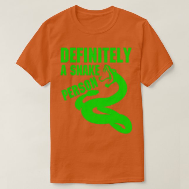 Camiseta Definitivamente una persona serpiente Una persona  (Diseño del anverso)