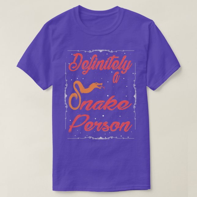 Camiseta Definitivamente una persona serpiente Una persona  (Diseño del anverso)