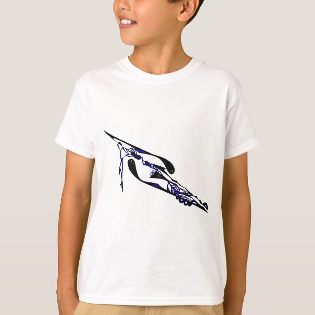 Camiseta Deformación de tiempo de dimensión azul (Anverso)